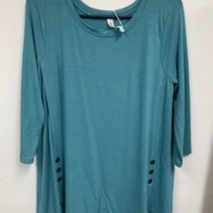 Teal Tunic With Buttons